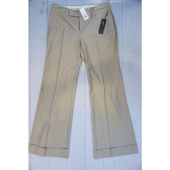 Banana Republic Pants - Banana Republic Striped Wool/Silk Martin Fit Wide Leg Pants - Size 6, NWT